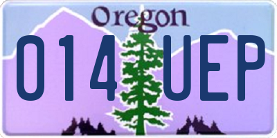 OR license plate 014UEP