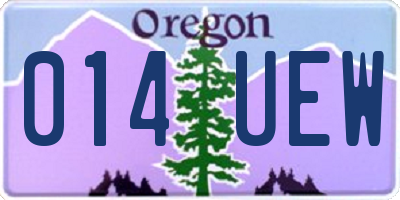 OR license plate 014UEW