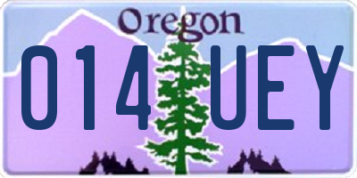 OR license plate 014UEY