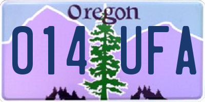 OR license plate 014UFA