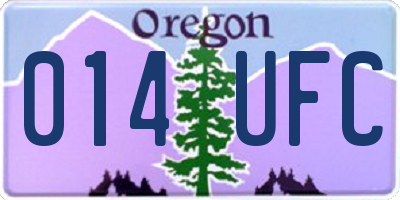 OR license plate 014UFC