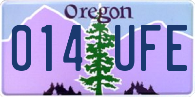 OR license plate 014UFE