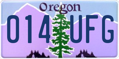 OR license plate 014UFG