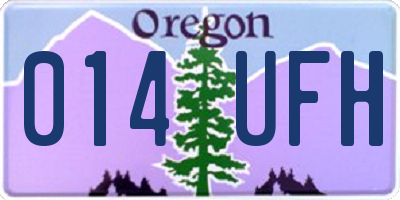 OR license plate 014UFH