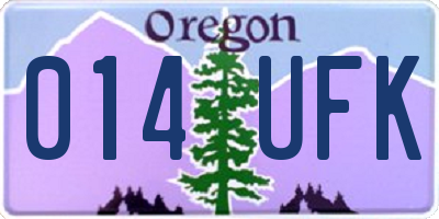 OR license plate 014UFK
