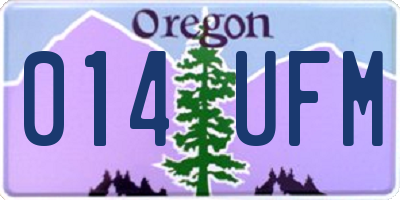 OR license plate 014UFM