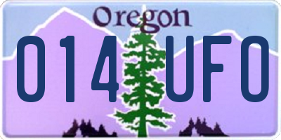OR license plate 014UFO