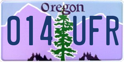 OR license plate 014UFR