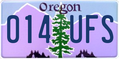 OR license plate 014UFS