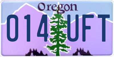 OR license plate 014UFT