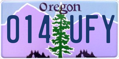 OR license plate 014UFY