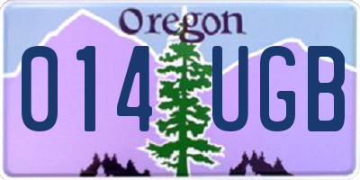 OR license plate 014UGB