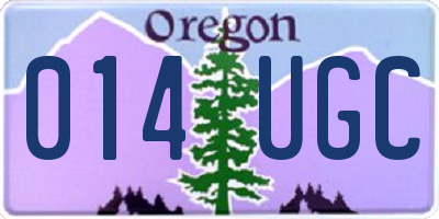 OR license plate 014UGC