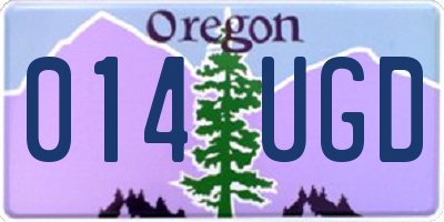 OR license plate 014UGD