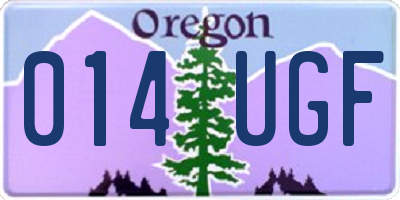 OR license plate 014UGF