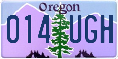 OR license plate 014UGH