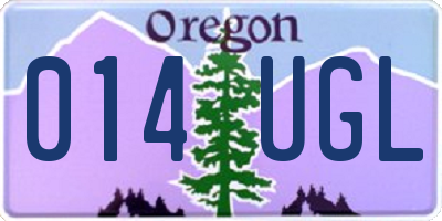 OR license plate 014UGL