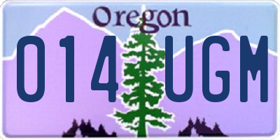 OR license plate 014UGM