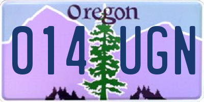 OR license plate 014UGN