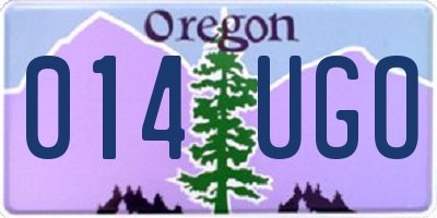 OR license plate 014UGO