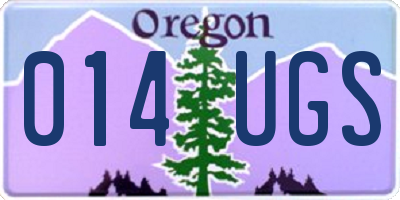 OR license plate 014UGS