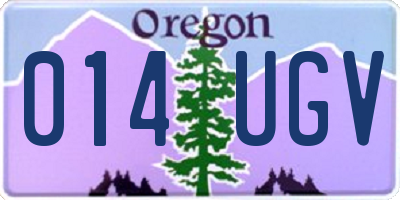 OR license plate 014UGV