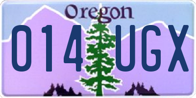 OR license plate 014UGX