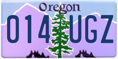 OR license plate 014UGZ