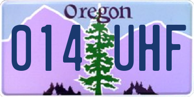 OR license plate 014UHF