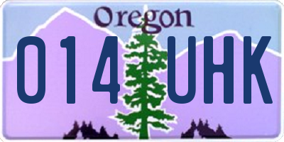 OR license plate 014UHK