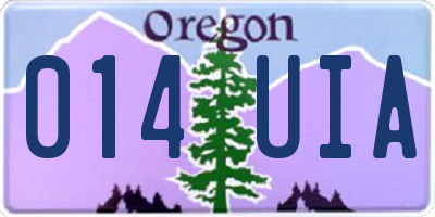 OR license plate 014UIA