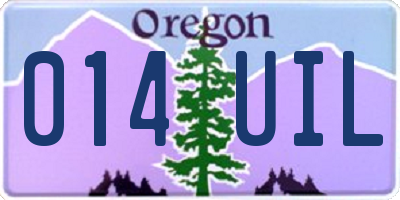 OR license plate 014UIL