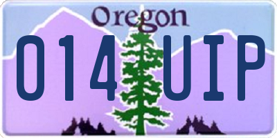 OR license plate 014UIP