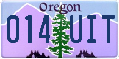 OR license plate 014UIT