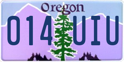 OR license plate 014UIU