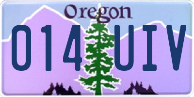 OR license plate 014UIV
