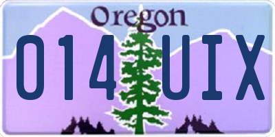OR license plate 014UIX