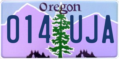 OR license plate 014UJA