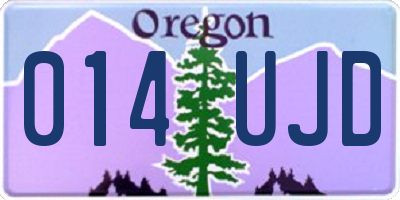 OR license plate 014UJD