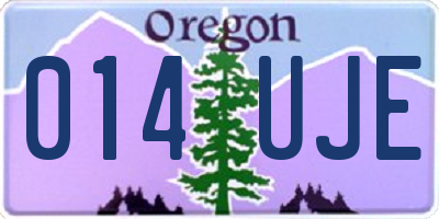 OR license plate 014UJE