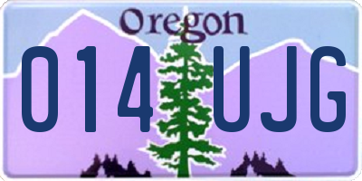 OR license plate 014UJG