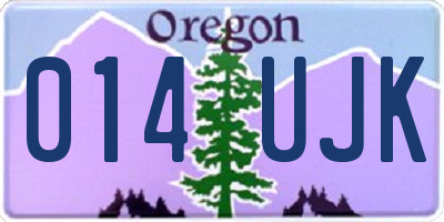 OR license plate 014UJK