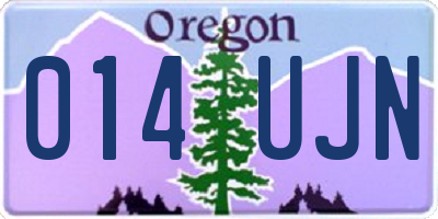 OR license plate 014UJN
