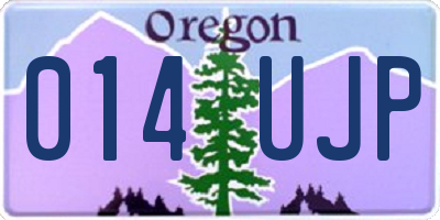 OR license plate 014UJP