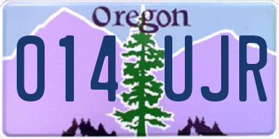 OR license plate 014UJR