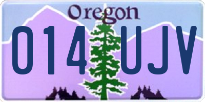 OR license plate 014UJV