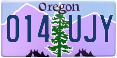 OR license plate 014UJY