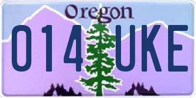 OR license plate 014UKE