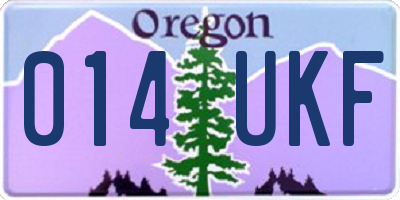 OR license plate 014UKF
