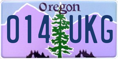 OR license plate 014UKG